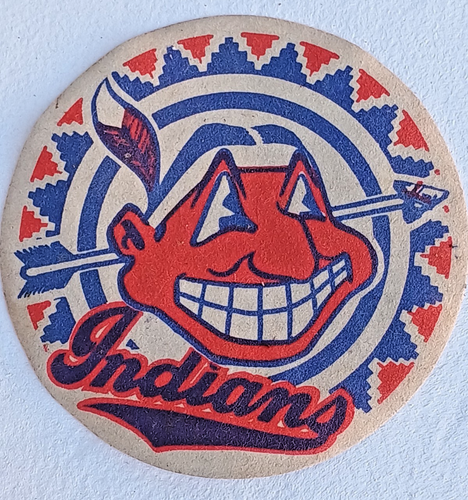 Vintage Cleveland Indians Red Blue Felt Baseball Logo Patch 4 3/4"