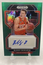 2022 Panini Prizm Draft Picks Buddy Boeheim Green Prizm AUTO