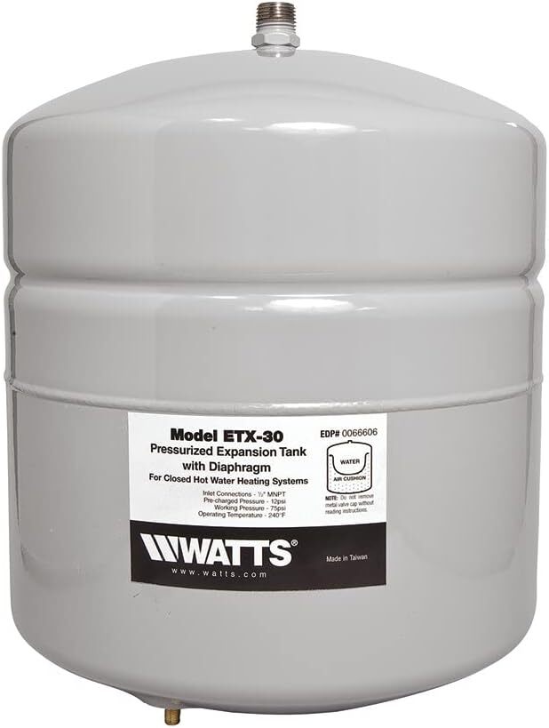 4.8 Gal. Non-Potable Hot Water Hydronic Expansion Tank 4.8 Gal. Non-Potable Hot Water Hydronic Expansion Tank