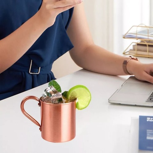Taza de cobre 100 % sólido | Tazas de cobre puro para beber | Taza de mula de... - Imagen 5 de 6