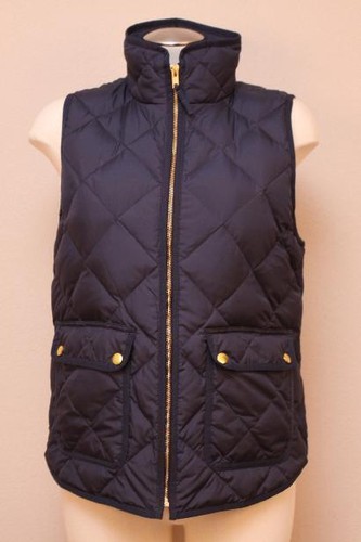 $120 J Crew Women's Excursion Quilted Vest XXXS Navy Blue b0109 - Picture 2 of 5