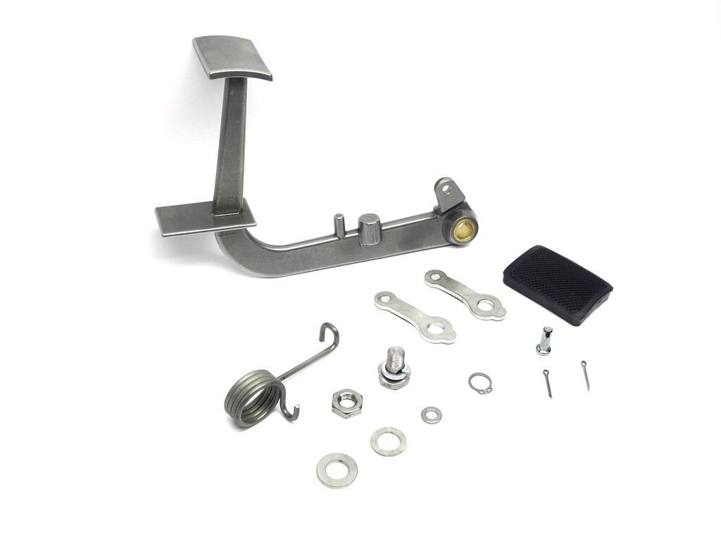 Lambretta rear brake pedal with black rubber clamp & overhaul kit S3 MB