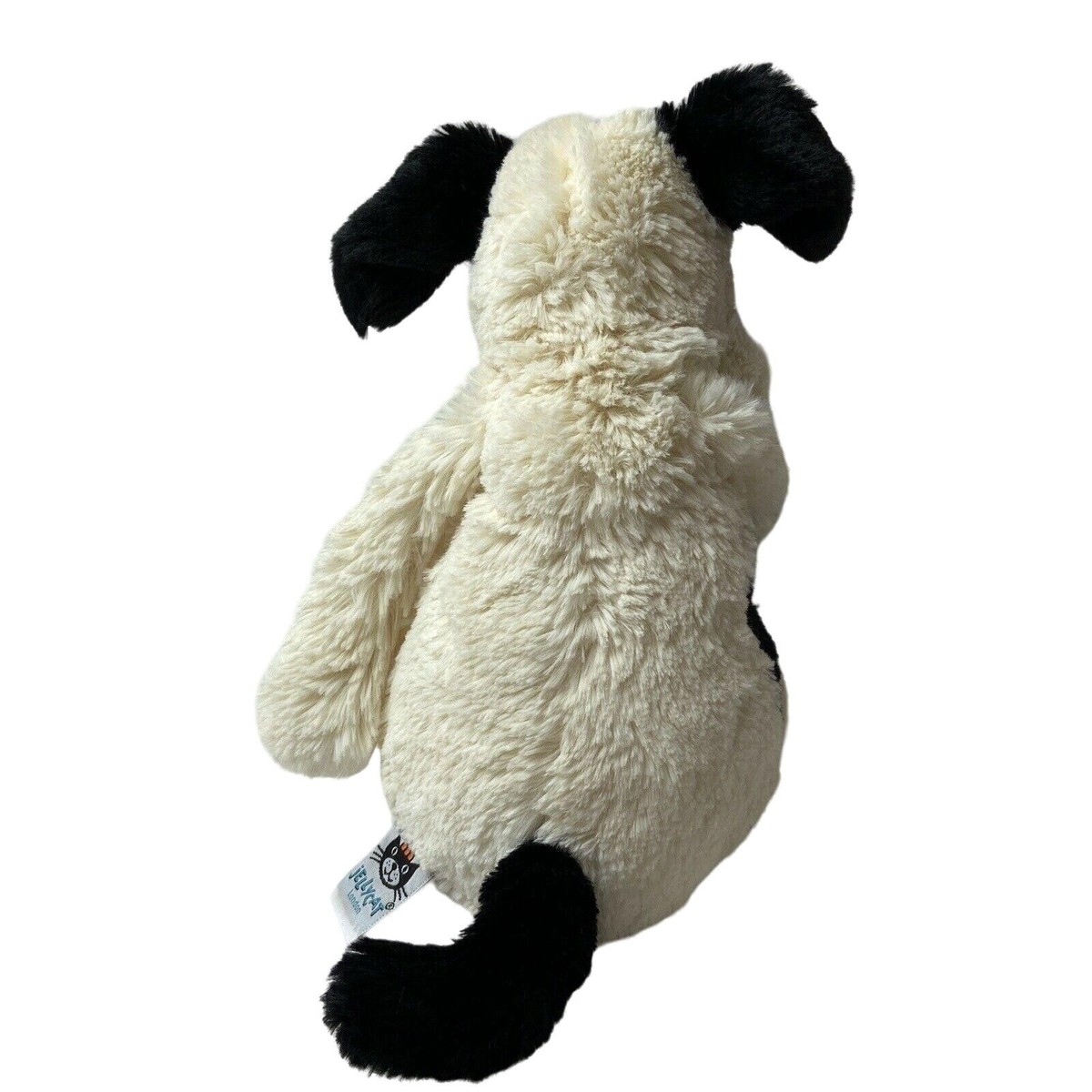 Jellycat Bashful Puppy Dog Plush Stuffed Animal Cream Black