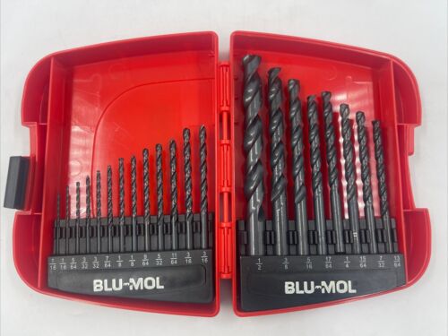 Blu-Mol Oxide Drill Bit Sets, Heavy Duty Case, Red, 21-Piece Gently Used - Picture 3 of 5
