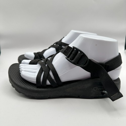 Sandalias Chaco para mujer talla 7 negras clásicas con tiras transpirables senderismo al aire libre - Imagen 3 de 11