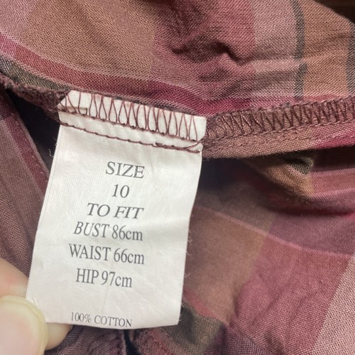 Sportsgirl Womens Shorts Size Small Red Check Vintage High Paperbag Mom 5412 - Picture 7 of 11