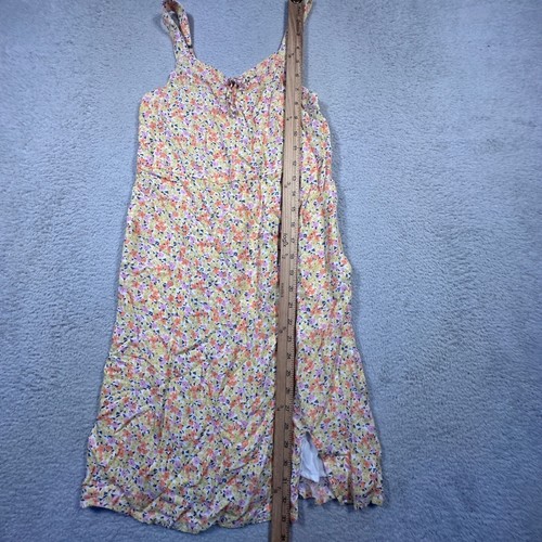 Abercrombie Kids Floral Sundress Sleeveless Casual Dress Yellow Pink Girls 11/12 - Picture 7 of 9