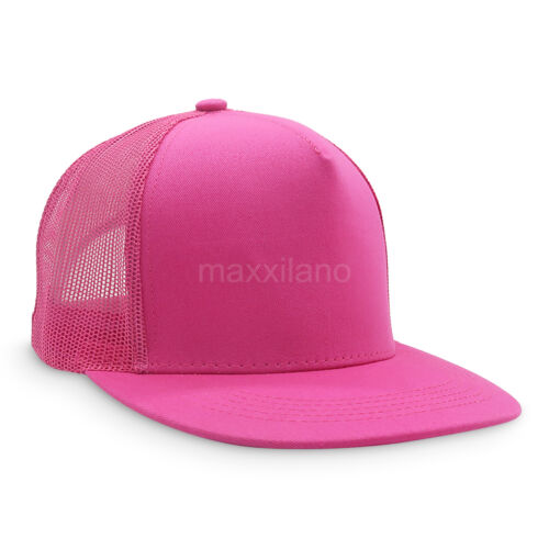 Snapback Hat Cotton Mesh Solid Flat Brim Style Baseball Cap Trucker Men Visor - Picture 90 of 101