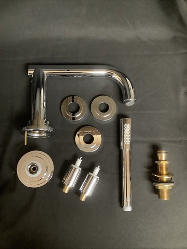 GROHE Roman BathTub Faucet Atrio Less Handles Deck Mount W/HandShower 25049000 - Picture 4 of 6