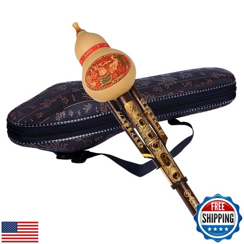 Chinese Handmade Hulusi Bamboo Gourd Cucurbit Flute Ethnic Musical Instrument