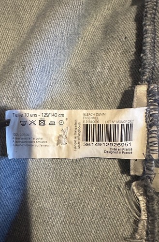 Preowned- Les Essentiels de Monoprix Button Front Denim Jacket Girls (Size 10Y) - Picture 5 of 7