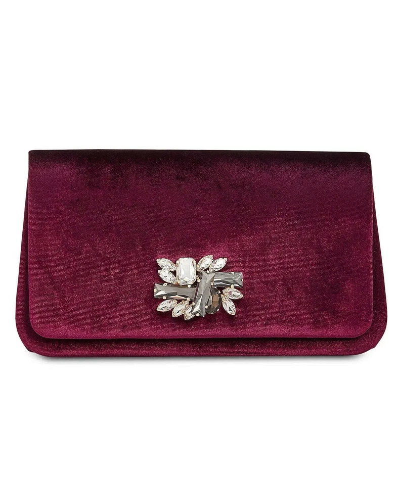 I.n.c. Bolso clutch broche terciopelo Mishel Foto 2 de 4