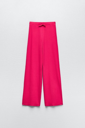 Zara rosa gerippte Hose Gr. S neu mit Etikett
