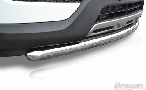 Barra spoiler anteriore per Renault Kadjar 2015 + paraurti inox mento spinta - Foto 2 di 3