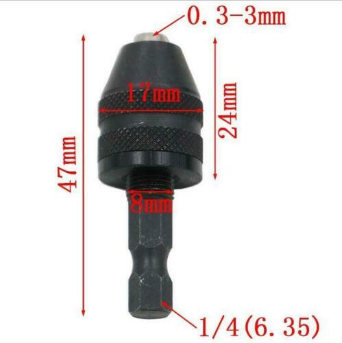 Neu 1/4" Zoll schlüsselloses Bohrfutter Schnellwechseladapter Konverter Sechskantschaft - Bild 4 von 4