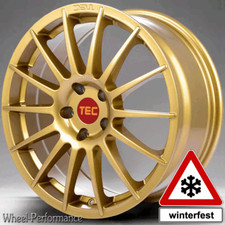 17 Zoll T7 Alufelgen 7x17 4x108 ET25 in gold für Peugeot