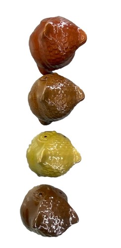 4 PCs Ceramic Owl Figurine 3.5x3” Rust Brown Sage Green Chocolate Decor Patio - Picture 5 of 8