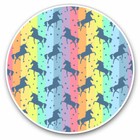 2 x Vinyl Stickers 20cm - Rainbow Unicorn Horses Fun Cool Gift #2099