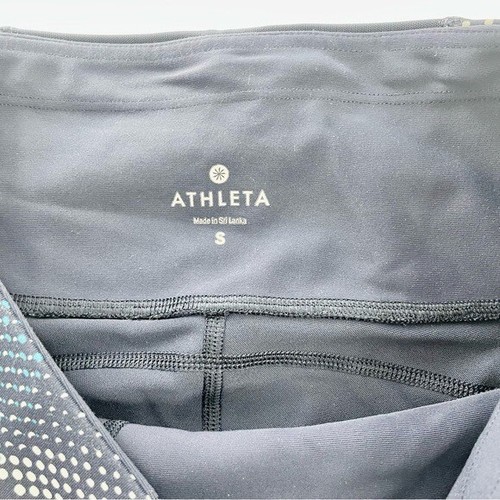 Athleta Sculptek Kinetic Stealth Mesh Navy Blue Geometric Athletic Leggings S - Bild 8 von 16