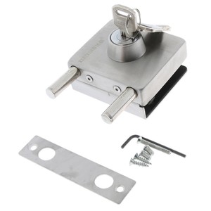 10 12mm Stainless Steel Single Glass Door Lock Sliding Frameless