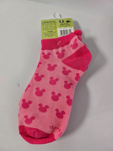 Pair of Disney Mickey Mouse Pink Socks, Brand New, Shoe Size 4-10 Sock Size 9-11 - Picture 2 of 5