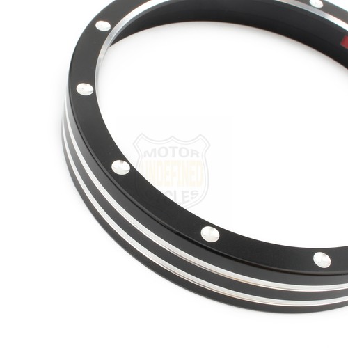 CNC Speedometer Gauge Bezel Accent Trim Ring Black For Harley Dyna Sportster XL - Picture 5 of 7