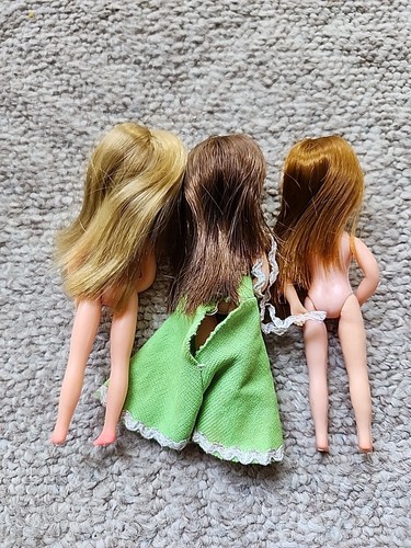 1967 Tiny Teens Uneeda Vintage 5" Doll Hong Kong Nude Lot Of 3 - Picture 4 of 5
