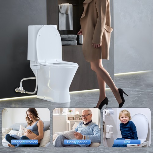 Doppel Düsen Po-Dusche Bidet Einsatz Für Toilette ,Ultra-Dusch WC Aufsatz - Bild 11 von 11