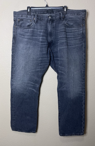 Polo Ralph Lauren Herren Jeans 40x30 schwarz grau Hampton Straight Leg 100% Baumwolle