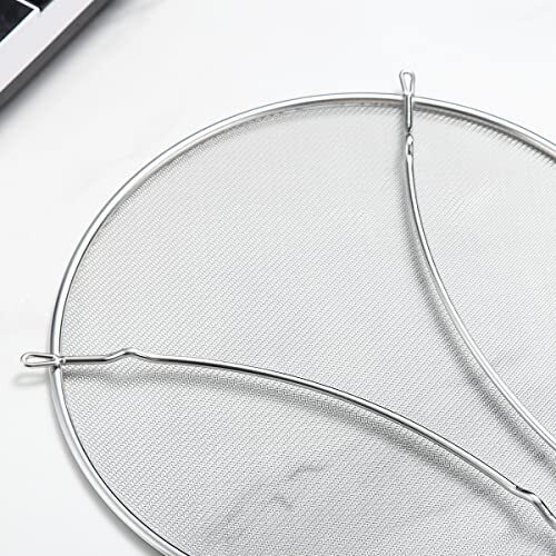 12" Stainless Steel Splatter Screen Grease Guard Multipurpose for Frying Pan - Picture 5 of 7