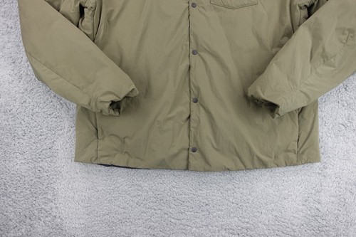 Hill City Shirt Jacket Mens Large Green Thermal Light Weight Coat Snap Front - Picture 3 of 15