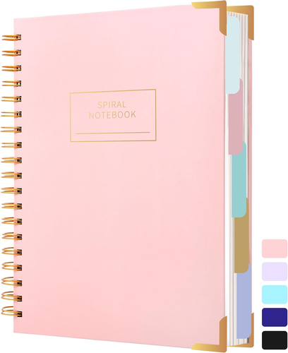 Hardcover Spiral Notebooks for Work School Note Taking, 8"X10" Journal Notebook - Picture 9 of 12