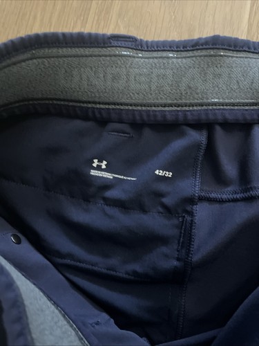 UNDER ARMOUR Mens Navy Blue Golf Pants Size 42 X 32 Lightweight Loose Match - Imagen 3 de 6
