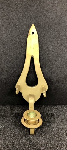 Vintage MCM Messing Wandleuchter Kerzenhalter - Bild 1 von 8