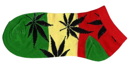 6 PARES Calcetines de Moda Marihuana Weed Potleaf Cannabis Rasta Corte Bajo Sin Show - Imagen 2 de 7