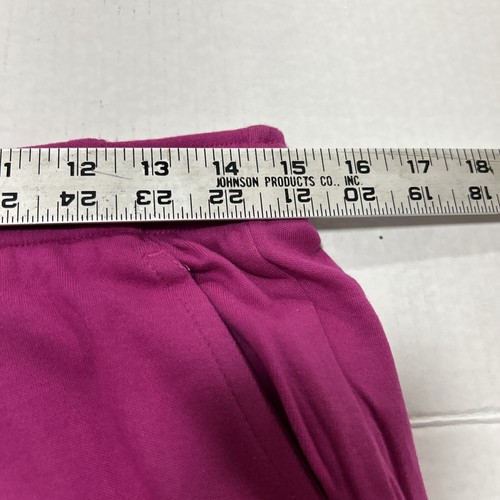 Woman Within Pull On Sweatpants Pink Fleece Pockets Cotton Blend Sz M Petite - Picture 3 of 8