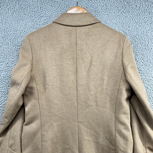 Lauren Ralph Lauren Coat Womens 10 Camel Brown Wool Peacoat Trench Overcoat Long - Picture 9 of 11
