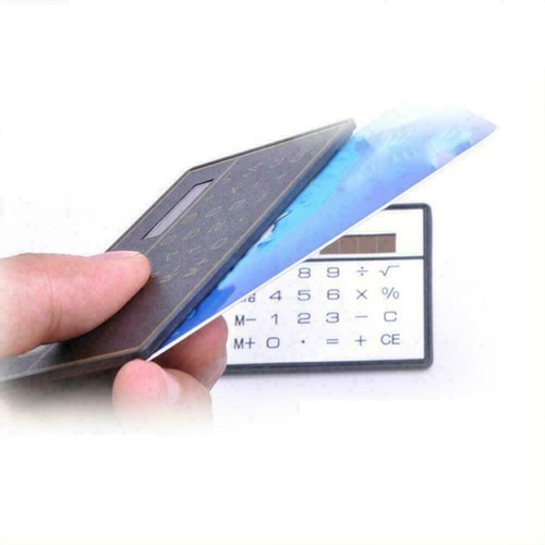 Digits Ultra Mini Slim Credit Card Size Solar Power Small P Calculator IN N0T3 - Picture 4 of 12