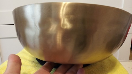 SINGING BOWL11.2" (280 mm.) Note E - 85 Hz, A# - 237 Hz. A-445 Hz. 1975 gr. - Picture 3 of 11