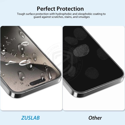 For iPhone 16e 15 14 13 12 11 Pro Max Tempered Glass Screen ProtectorX2+LensX2 - Picture 6 of 31