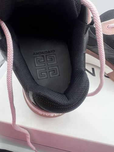 $995 New Women’s Givenchy Trainer Sneaker Black Neoprene &Pink Suede Sz 39/ 9 US - Picture 11 of 18