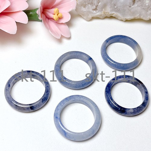 Mens Womens Natural Genuine Real Multicolor Gemstone Band Ring Crystal Healing - Picture 24 of 59