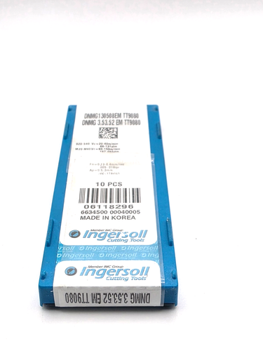 Ingersoll Turning Insert: DNMG3.53.52EM TT9080 (Pack of 10) - Picture 4 of 4