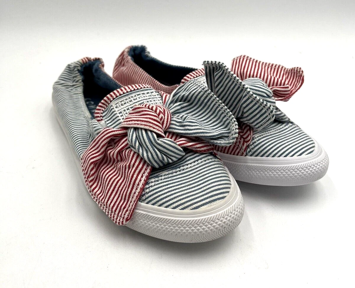 Converse women's knot striped chambray slip on clearance sneaker