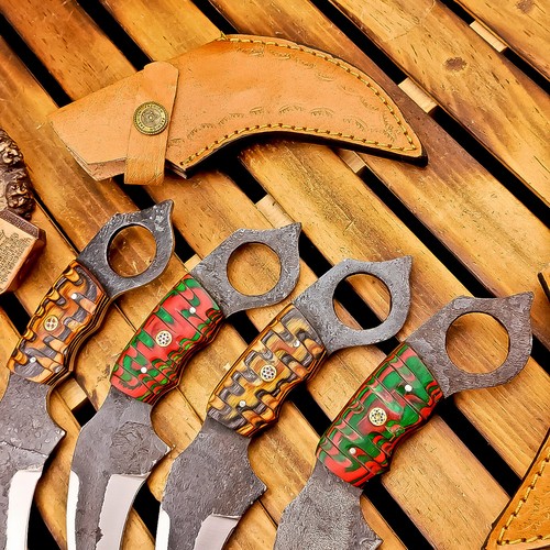 LOT OF 4 PCS ! Handmade Carbon Steel Hunting Knives, Karambit Knives, TN-4144 - Picture 3 of 9