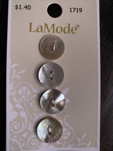 Ocean Pearl Buttons 1/2” Round Button La Mode Blumenthal Lansing Buttons 1719 - Picture 2 of 4