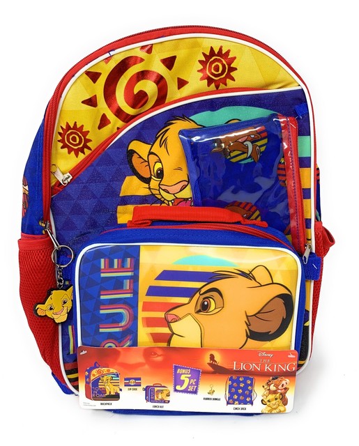 lion king backpack and lunch box