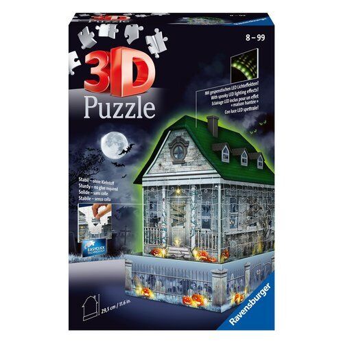 Puzzle Ravensburger 11254 3D Casa degli spettri con led - Foto 1 di 2