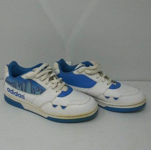 Adidas Manhattan Skyline Sneakers, Blue and White. Size 8, - Picture 2 of 15