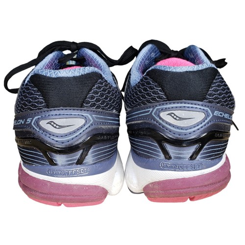 Saucony Echelon 5 Running Shoes Size 9 Wide Gray Black Pink Sneakers S10277 - Picture 5 of 7